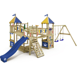 No_brand - WICKEY Parco giochi in legno Smart Queen Giochi da giardino con altalena e scivolo blu Torre d'arrampicata da esterno con sabbiera e scala en oferta