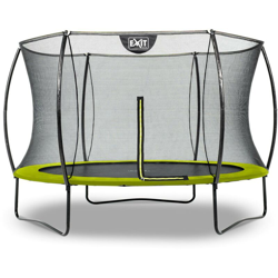 Exit - SOLO TRAMPOLINO Tappeto elastico da giardino rotondo 305cm con rete di sicurezza con pali curvi - verde. Sicurezza ottimale e qualità precio