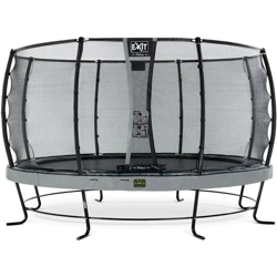 Exit - SOLO TRAMPOLINO Tappeto elastico da giardino rotondo 427cm con rete di sicurezza Deluxe - grigio. Con telaio molto stabile. Un trampolino en oferta