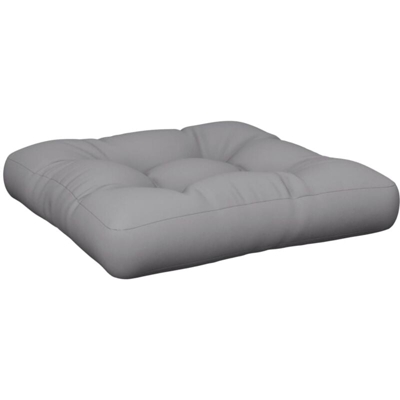 vidaXL Cuscino per Pouf su Pallet Grigio in Tessuto - Grigio