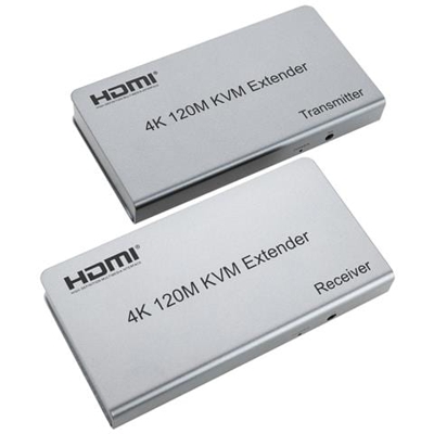 KVM Extender USB IR 4K HDMI over Ethernet fino a 120 m emettitore e ricevitore