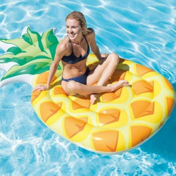 Materassino Isola Gonfiabile Stampa Ananas In Pvc Mare Piscina 216 X 124 Cm precio