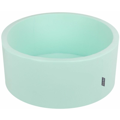 90X40cm/SENZA Palline Piscina Di Palline Colorate Per Bambini Tondo Fabbricato In EU, Menta:Turchese Ch/Bianco/Trasparente/Azzurro - menta:turchese