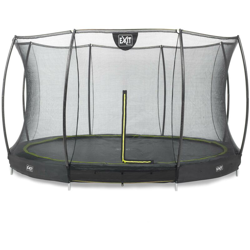 Exit - SOLO TRAMPOLINO Tappeto elastico da giardino interrato rotondo 427cm con rete di sicurezza - nero. Sicurezza e qualità en oferta