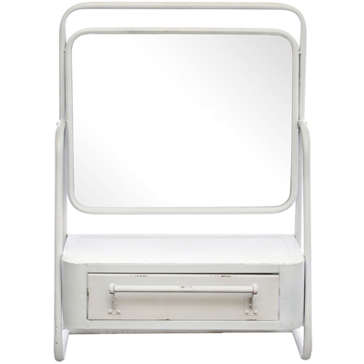 Altri - Mobile pensile In ferro, da 53X27X75 cm bianco