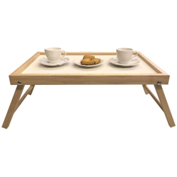 Savino Filippo - Tavolo tavolino basso vassoio porta colazione pieghevole in legno naturale chiaro per letto camera tavolo en oferta