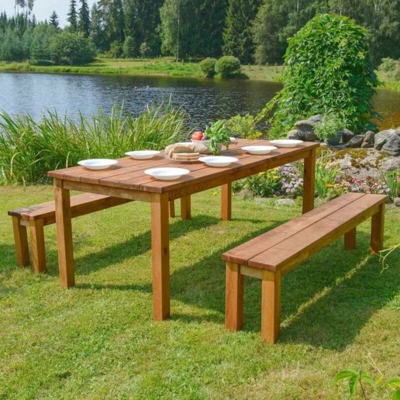 Losa - Tavoli in legno set cesis 200 cm x 78 cm x h 74 cm