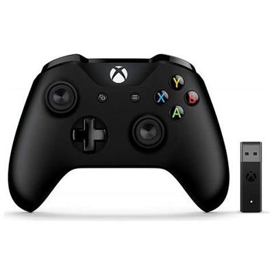 Xbox One Wireless Controller Nero + Wireless Adapter Per Windows 10