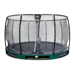 Exit - SOLO TRAMPOLINO Tappeto elastico da giardino interrato rotondo 366cm - verde. Con rete di sicurezza Deluxe e bordo protettivo extra sicuro. en oferta