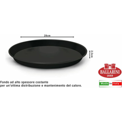 Teglia Rotonda Ferro Blu X Pizza Cm.28 en oferta