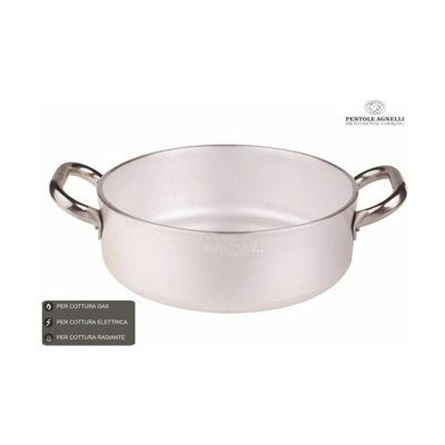 Casseruola Bassa Alluminio 2 Manici 36cm - Agnelli