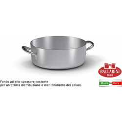 CASSERUOLA ALLUMINIO BASSA CM.20X8h 2 MANICI en oferta