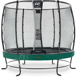 SOLO TRAMPOLINO Tappeto elastico da giardino rotondo 251cm con rete di sicurezza Deluxe - verde. Con telaio molto stabile. Un trampolino elastico di en oferta