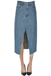 Denim midi skirt características