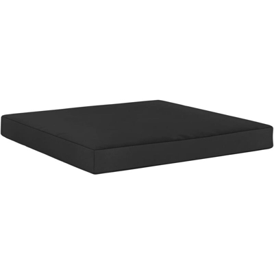 vidaXL Cuscino per Pavimento e Pallet 60x61,5x6cm Nero in Tessuto - Nero