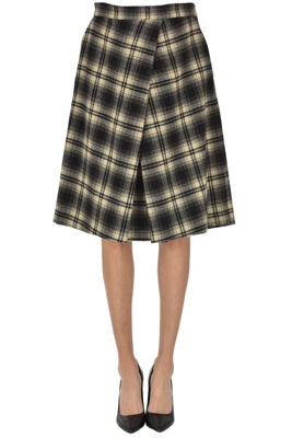 Checked print skirt