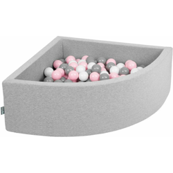 90X30cm/300 Palline Piscina Di Palline Colorate ?7Cm Per Bambini Quarto Angolare In EU, Grigio Ch:Bianco/Grigio/Rosa Ch - grigio precio