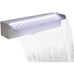 Asupermall - Cascata per Laghetto Rettangolare con LED in Acciaio Inox 45 cm características