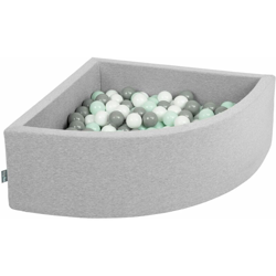 90X30cm/200 Palline Piscina Di Palline Colorate ?7Cm Per Bambini Quarto Angolare In EU, Grigio Ch:Bianco/Grigio/Menta - grigio ch:bianco/grigio/menta precio