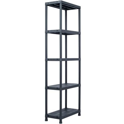 Asupermall - Scaffale Nero 125 kg 60x30x180 cm in Plastica