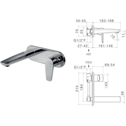 GRUPPO MISCELATORE MONOCOMANDO A PARETE SERIE SIEVE - Vema precio