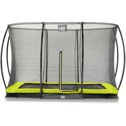 Exit - SOLO TRAMPOLINO Tappeto elastico da giardino interrato rettangolare 244x366cm con rete di sicurezza - verde. Sicurezza e qualità precio