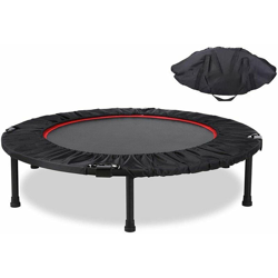 Trampolino Tappetino Elastico Fitness Giardino, Aerobica Interni Trampolino Allenamento di Resistenza, Nero en oferta