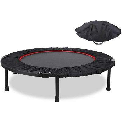 Trampolino Tappetino Elastico Fitness Giardino, Aerobica Interni Trampolino Allenamento di Resistenza, Nero