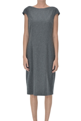 Wool-blend sheath dress