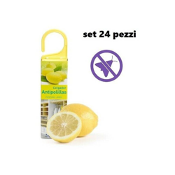 Tradeshop - SET 24 PEZZI ANTITARMICO ANTI TARME PROFUMATO CON GANCIO DEODORANTE LIMONE precio