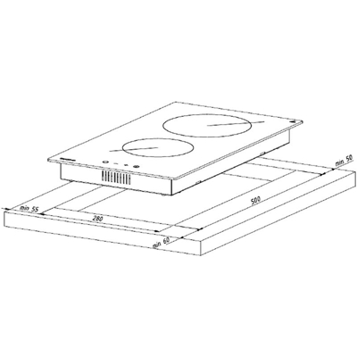 Piano cottura in ceramica pka 30 601 nero - Akpo