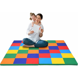 Tappeto da Fitness Pieghevole, Tappetino Gioco da Pavimento per Bambini, Materassino per Palestra, 147x147x3cm en oferta