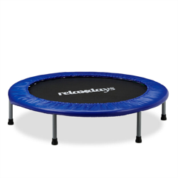 Trampolino per Bambini, Tappeto Elastico Pieghevole, Capacità max. 45 kg, HxLxP: 22 x 102 x 102 cm, Nero Blu en oferta