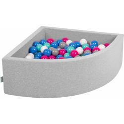 90X30cm/300 Palline Piscina Di Palline Colorate ?7Cm Per Bambini Quarto Angolare In EU, Grigio Ch:Bianco/Grigio/Blu/Rosa Sc/Turchese Ch - grigio precio