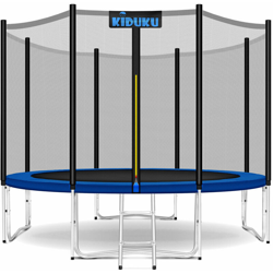 KIDUKU® Trampolino, Tappeto Elastico per Giardino Ø 305 cm | Set Completo con Rete di Sicurezza, Scaletta, Copertura, Ancoraggi e Accessori | precio