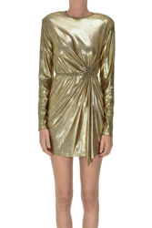 Metallic effect jersey mini dress precio