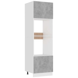 Armadio Per Microonde Grigio Cemento 60x57x207 Cm In Truciolato en oferta