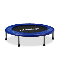 Relaxdays - Trampolino per Bambini, Tappeto Elastico Pieghevole, Capacità max. 45 kg, HxLxP: 22 x 91 x 91 cm, Nero Blu características