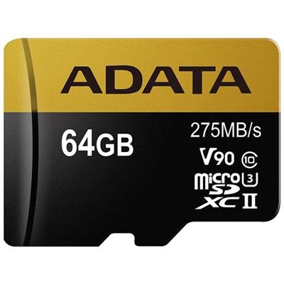 Scheda di Memoria Micro SDXC UHS-II Capacità 64 GB Classe 10 Velocità 275 MB / s