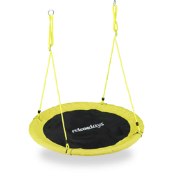 Relaxdays - Altalena da Giardino a Nido, per Bambini e Adulti, Regolabile, Ø 110 cm, Portata Max. 100 kg, Gialla en oferta