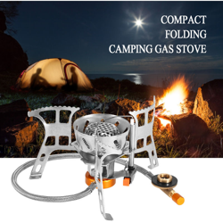 Asupermall - Portable stufa antivento gas di campeggio esterna Cucina elettrica pieghevole Split Burner en oferta