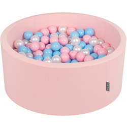 KiddyMoon 90X40cm/200 Palline ∅ 7CM Piscina Di Palline Colorate Per Bambini Tondo Fabbricato In EU, Rosa:Azzurro/Rosa Ch/Perla - rosa:azzurro/rosa en oferta