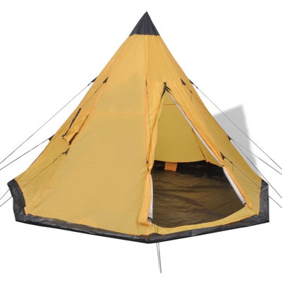 Tenda per 4 persone gialla - Giallo - Vidaxl