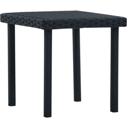 vidaXL Tavolino da Tè per Esterni Nero 40x40x40 cm in Polyrattan - Nero características