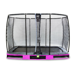 Exit - SOLO TRAMPOLINO Tappeto elastico da giardino interrato rettangolare 214x366cm - rosa. Con rete di sicurezza Deluxe e bordo protettivo extra características