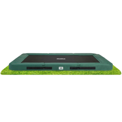 SOLO TRAMPOLINO Tappeto elastico interrato rettangolare 366x244cm - verde. Qualità Premium e materiali durevoli. Senza rete di sicurezza, quindi en oferta