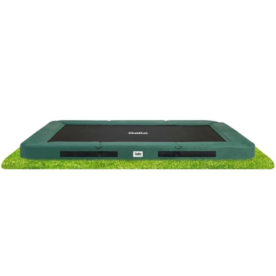 SOLO TRAMPOLINO Tappeto elastico interrato rettangolare 366x244cm - verde. Qualità Premium e materiali durevoli. Senza rete di sicurezza, quindi