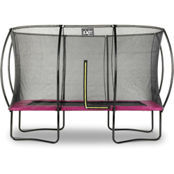 Exit - SOLO TRAMPOLINO Tappeto elastico da giardino rettangolare 244x366cm con rete di sicurezza con pali curvi - rosa. Sicurezza ottimale e qualità precio