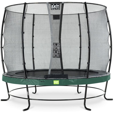 Exit - SOLO TRAMPOLINO Tappeto elastico da giardino rotondo 305cm - verde. Con rete di sicurezza a chiusura automatica e bordo protettivo robusto e