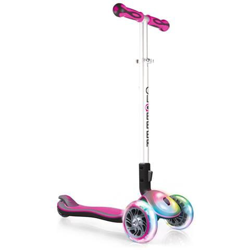 Monopattino 3 Ruote A Led Telescopico E Ripiegabile Max 50kg Globber Elite Rosa características